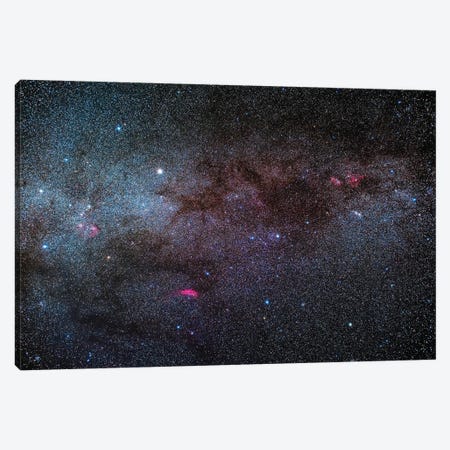 The Milky Way, Auriga And Peseus Arm Are With California Nebula And Heart & Soul Nebula. Canvas Print #TRK3219} by Alan Dyer Canvas Art