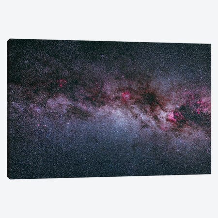 The Northern Autumn Milky Way From Cassiopeia At Left To Northern Cygnus At Right. Canvas Print #TRK3224} by Alan Dyer Canvas Wall Art