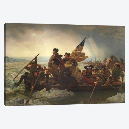 Painting Of George Washington Crossing The Delaware Canvas Print #TRK323} by Stocktrek Images Canvas Art