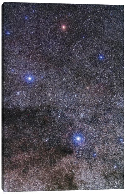 The Southern Cross Framed With A 200Mm Telephoto Lens. Canvas Art Print - Nebula Art