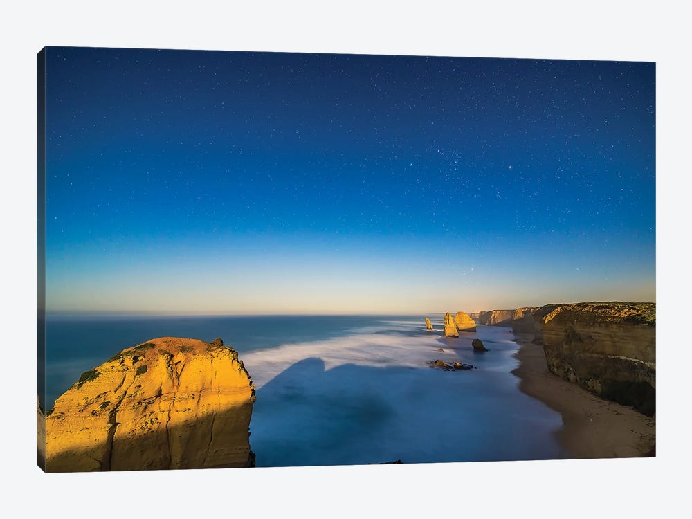 The Twelve Apostles Sea Stack Formations On The Great Ocean Road, Australia. 1-piece Canvas Print