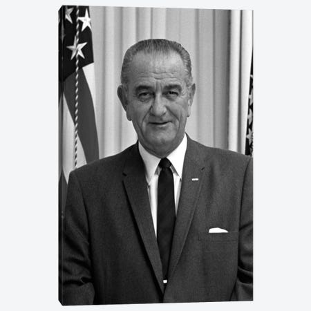 Photo Of President Lyndon B. Johnson I Canvas Print #TRK328} by Stocktrek Images Canvas Art