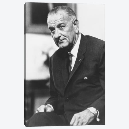 Photo Of President Lyndon B. Johnson II Canvas Print #TRK329} by Stocktrek Images Canvas Artwork