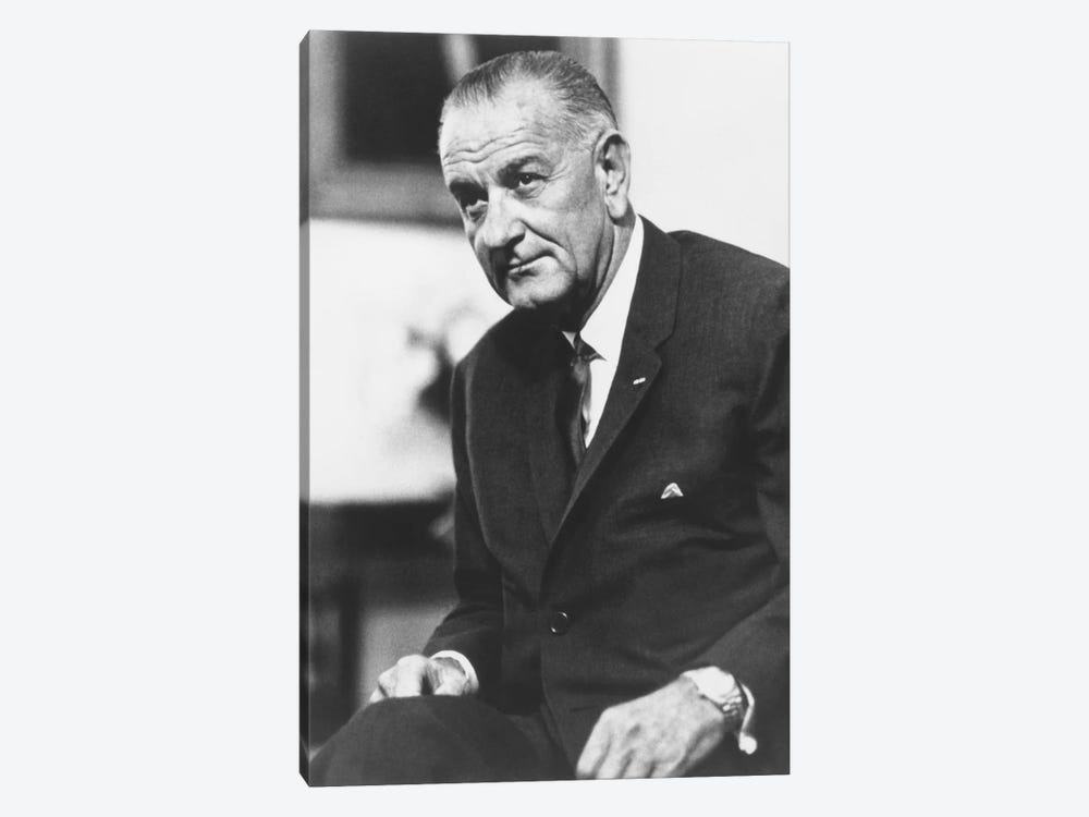 Photo Of President Lyndon B. Johnson II by Stocktrek Images 1-piece Canvas Wall Art