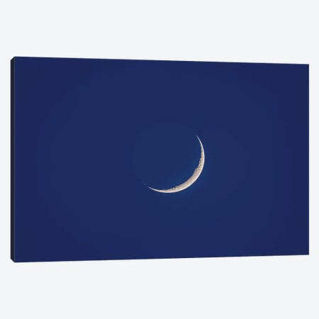 Waxing Moon With Earthshine In Twilight Canvas Print #TRK3304} by Alan Dyer Canvas Art Print