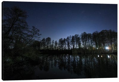 A Starry Night On The Countryside In Wolfsberg, Germany Canvas Art Print - Jeff Dai