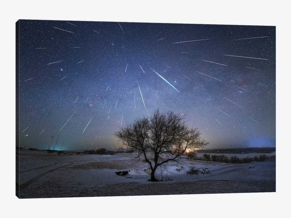 The Annual Geminid Meteor Shower Is Raining Down On Planet Earth, China by Jeff Dai 1-piece Art Print