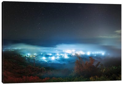 The Big Dipper And Zodiacal Light Shine Above The Sea Of Clouds In Pai, North Of Thailand Canvas Art Print - Jeff Dai