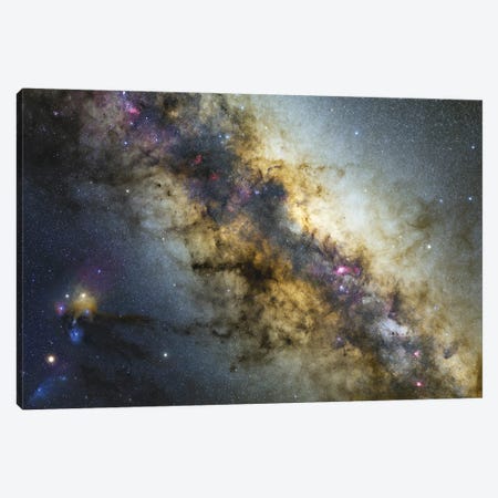 Milky Way With Visible Planets, Nebulae And Open Clusters Canvas Print #TRK3373} by Lorand Fenyes Art Print