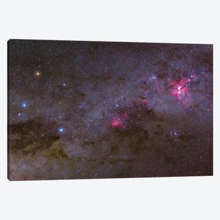 Widefield View Of The Crux Constellation And Nebulae In The Southern Milky Way Canvas Print #TRK3381} by Lorand Fenyes Canvas Artwork