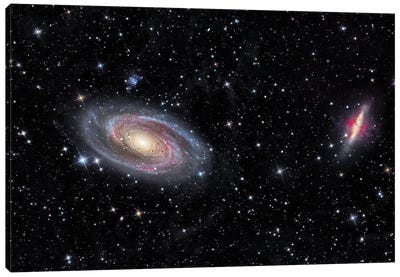 Galaxies Messier 81 And Messier 82 In The Constellation Ursa Major Canvas Art Print