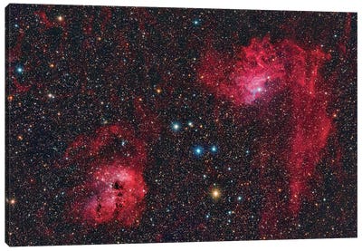 IC 405, The Flaming Star Nebula In The Constellation Auriga Canvas Art Print