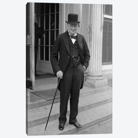 Photo Of Winston Churchill Canvas Print #TRK340} by Stocktrek Images Canvas Artwork
