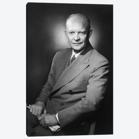 Presidential Portrait Of Dwight D. Eisenhower Canvas Print #TRK346} by Stocktrek Images Canvas Art Print