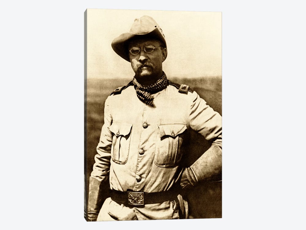 Vintage American History Photo Of Colonel Theodore Roosevelt by Stocktrek Images 1-piece Canvas Print