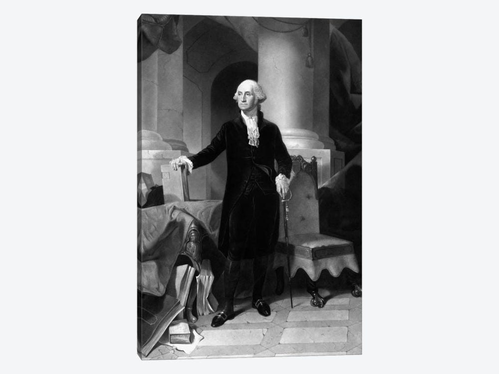 Vintage American History Print Of President George Washington by Stocktrek Images 1-piece Art Print