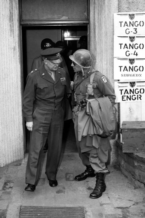 Vintage WWII Photo Of General Eisenhower And Ridgway