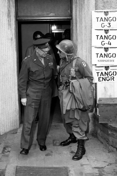 Vintage WWII Photo Of General Eisenhower And Ridgway