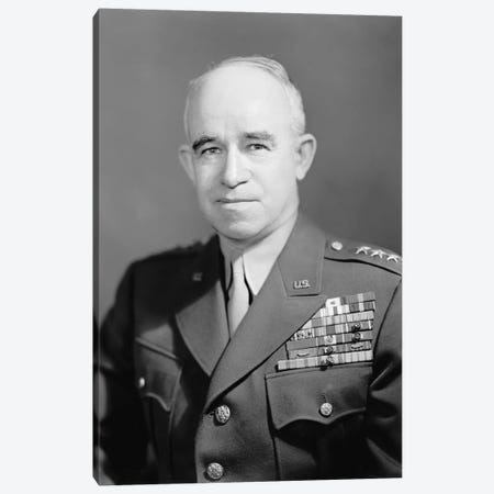WWII Photo Of General Omar Nelson Bradley Canvas Print #TRK366} by Stocktrek Images Art Print