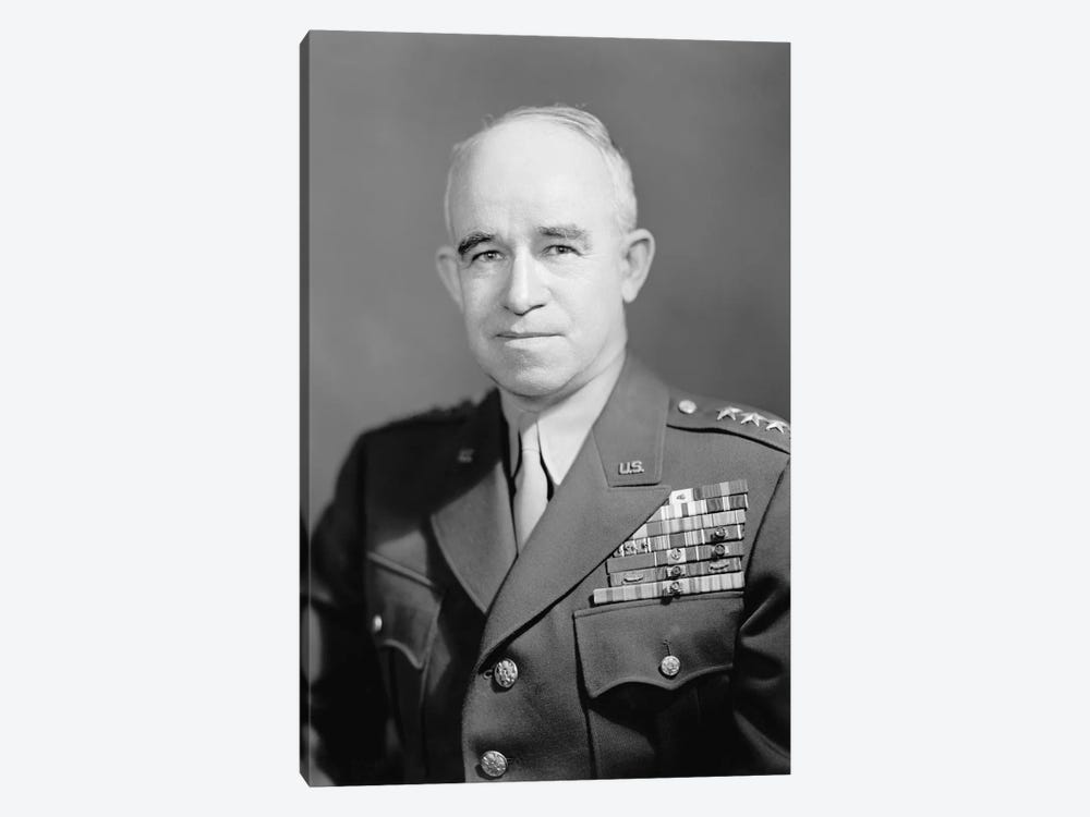 WWII Photo Of General Omar Nelson Bradley by Stocktrek Images 1-piece Canvas Print