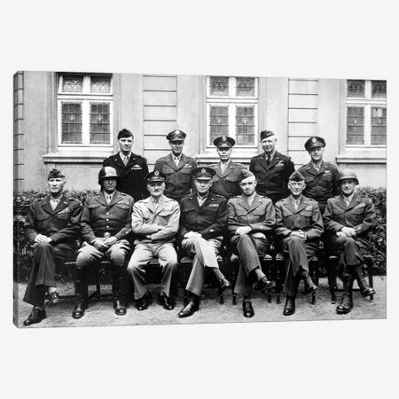 WWII Photo Of The Senior American Military Commanders Of The European Theater Canvas Print #TRK371} by Stocktrek Images Art Print