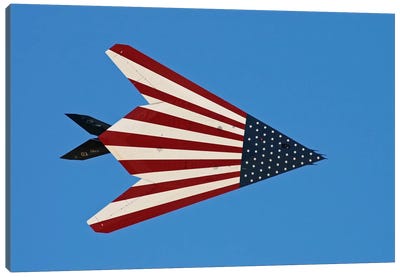 F-117 Nighthawk Flying Over California Canvas Art Print