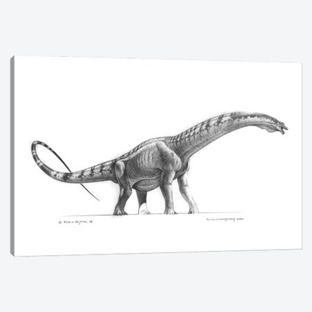 Graphite Restoration Of Futalognkosaurus Dukei Canvas Print #TRK3890} by Fabio Pastori Canvas Artwork