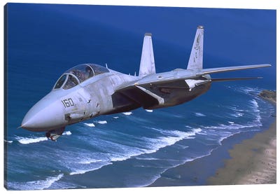 F-14 Tomcat Flying Over San Diego, California Canvas Art Print