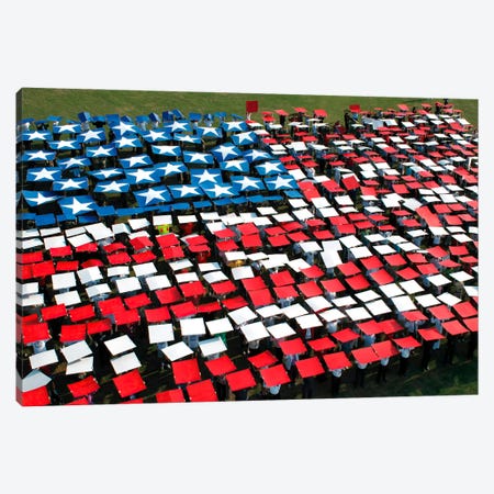 More Than 1,200 Service Members, Civic Leaders, And Civilians Create A Flag During The 9/11 Hampton Roads Remembers Ceremony Canvas Print #TRK3933} by Stocktrek Images Canvas Art Print