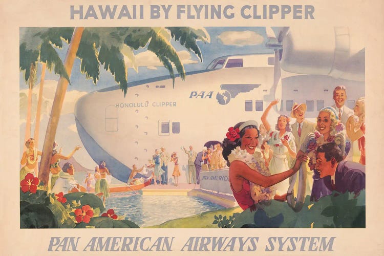 Hawaii By Flying Clipper, Pan American Airways System, Circa 1938