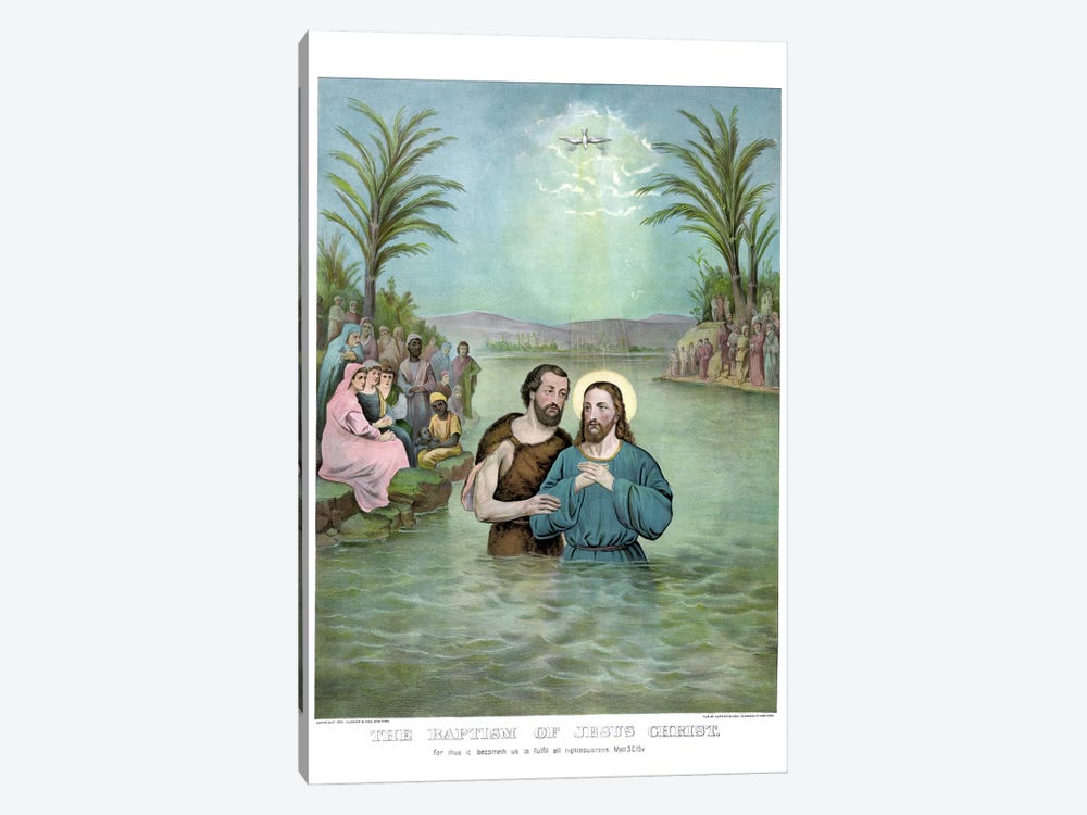 The Baptism Of Jesus Christ by Stocktrek Images 1-piece Canvas Art Print