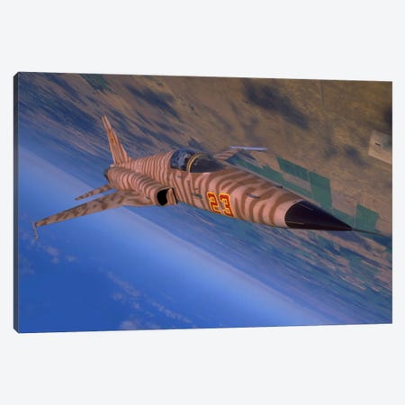 F-5 Tiger II Flying Out Of Nellis Air Force Base, Nevada Canvas Print #TRK397} by Phil Wallick Canvas Art