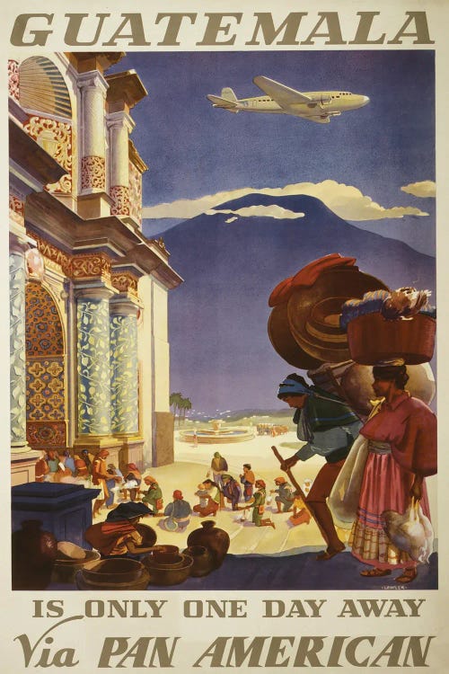 Vintage Travel Poster For Guatemala, Circa 1938 by Stocktrek Images wall art
