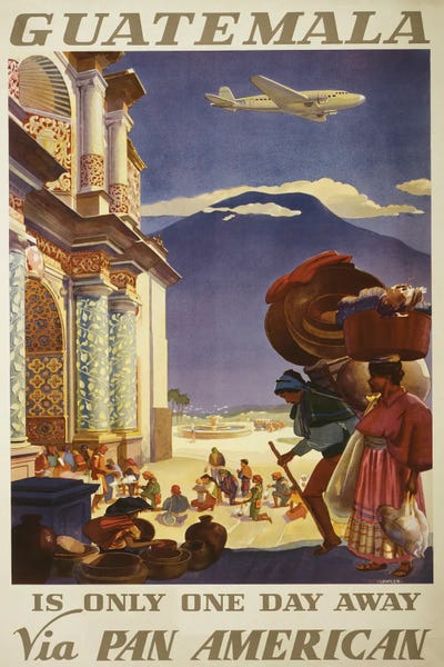 Vintage Travel Poster For Guatemala, Circa 1938