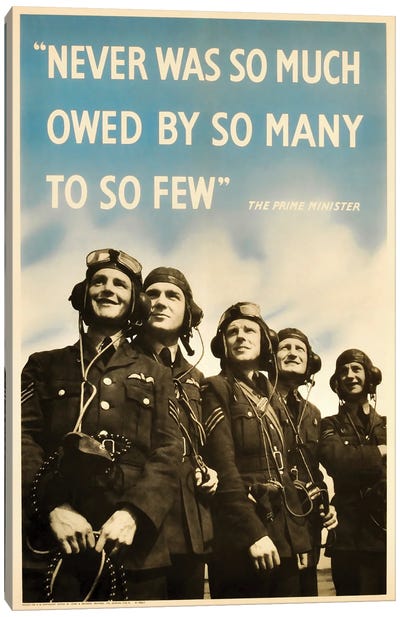 British Military History Poster Featuring Members Of The Royal Air Force Canvas Art Print - Vernon Lewis Gallery