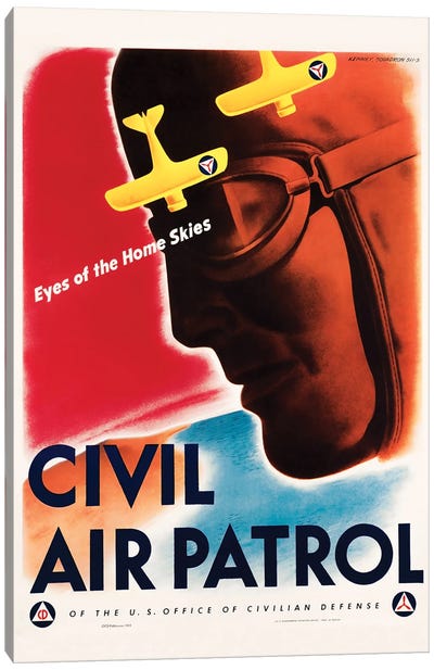 Civil Air Patrol: Eyes Of The Home Skies, World War II Aviation Print Canvas Art Print - Vernon Lewis Gallery
