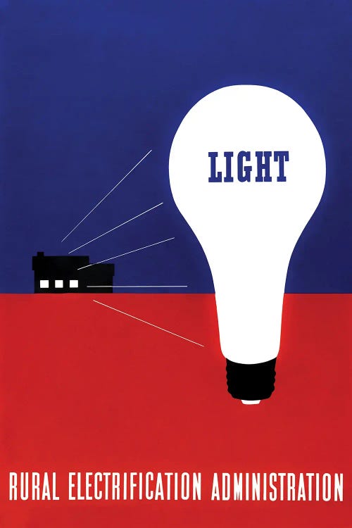 Mid 20th Century Artwork Created For Teh Rural Electrification Administration