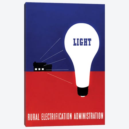 Mid 20th Century Artwork Created For Teh Rural Electrification Administration Canvas Print #TRK4035} by Vernon Lewis Gallery Canvas Artwork
