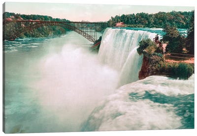The American Falls Of Niagara Falls Taken From Goat Island In 1898 Canvas Art Print - Natural Wonders