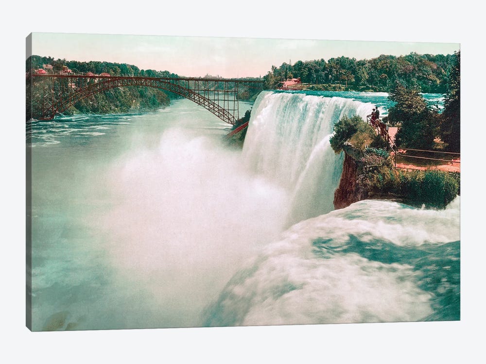 The American Falls Of Niagara Falls Taken From Goat Island In 1898 by Vernon Lewis Gallery 1-piece Art Print