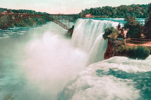 Vernon Lewis Gallery: The American Falls Of Niagara Falls Taken From Goat Island In 1898 by Vernon Lewis Gallery