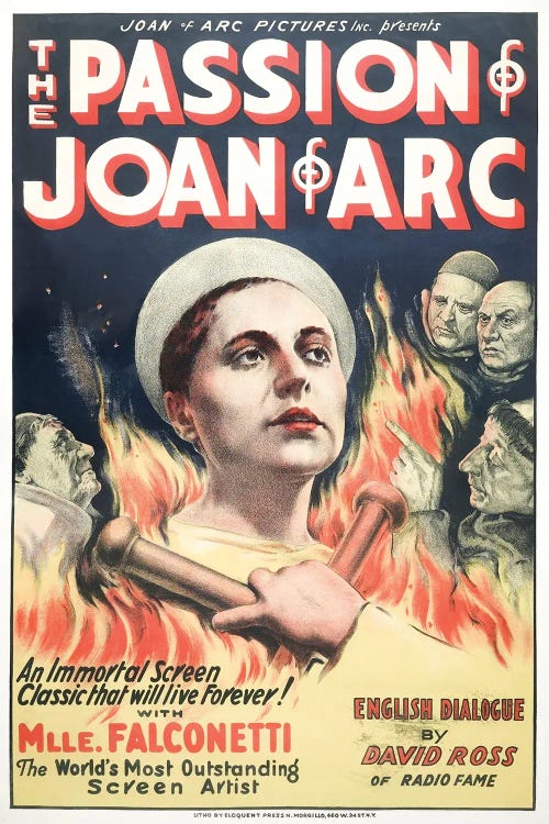 The Passion Of Joan Of Arc Movie Promotional Ad