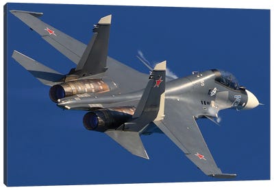 A Su-30Sm Jet Fighter Of The Russian Air Force Canvas Art Print