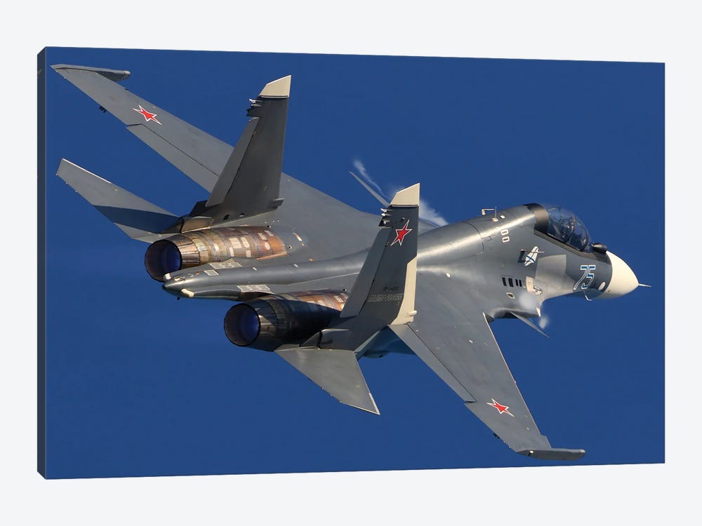 A Su-30Sm Jet Fighter Of The Russian Air Force by Artem Alexandrovich 1-piece Canvas Wall Art