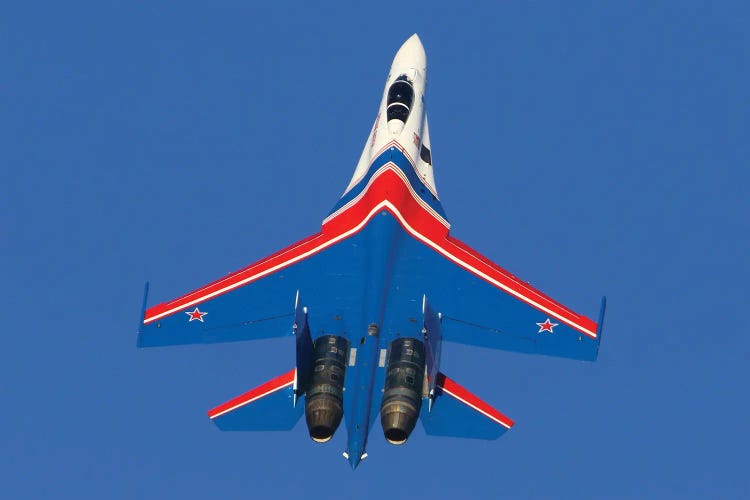 A Su-35S Jet Fighter Of The Russian Knights Aerobatics Team Of The Russian Air Force In Flight I