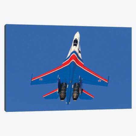 A Su-35S Jet Fighter Of The Russian Knights Aerobatics Team Of The Russian Air Force In Flight I Canvas Print #TRK4059} by Artem Alexandrovich Canvas Print