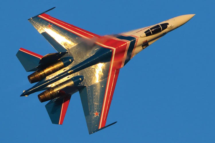 A Su-35S Jet Fighter Of The Russian Knights Aerobatics Team Of The Russian Air Force In Flight II