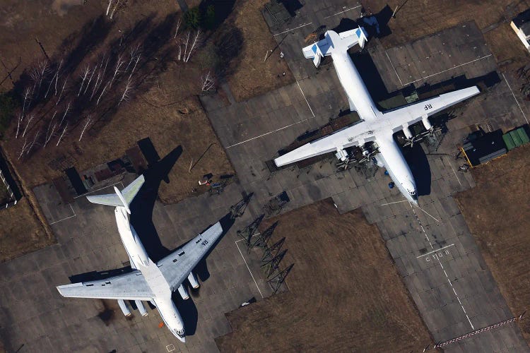 An-22 And Il-76Md Transport Aircrafts Of The Russian Air Force At Tver-Migalovo Air Base, Russia