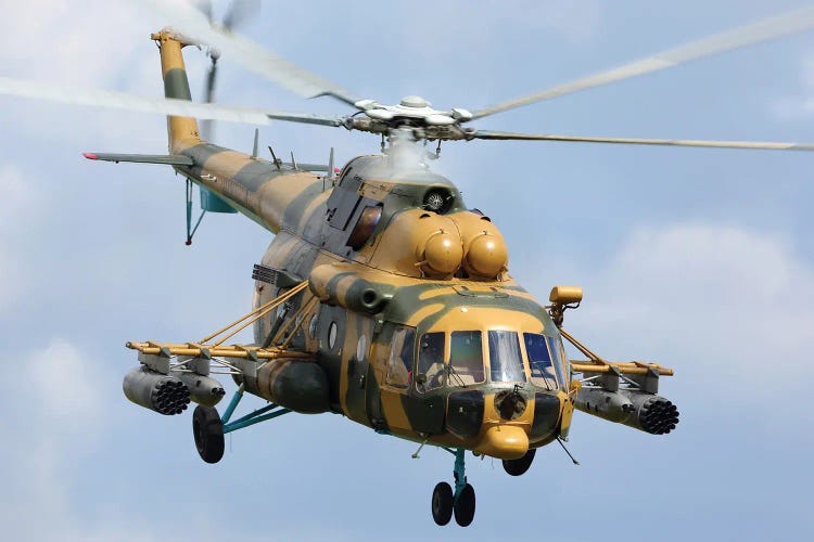 Mil Mi-171Sh Transport Helicopter Of The Kazhakhstan Air Force In Flight