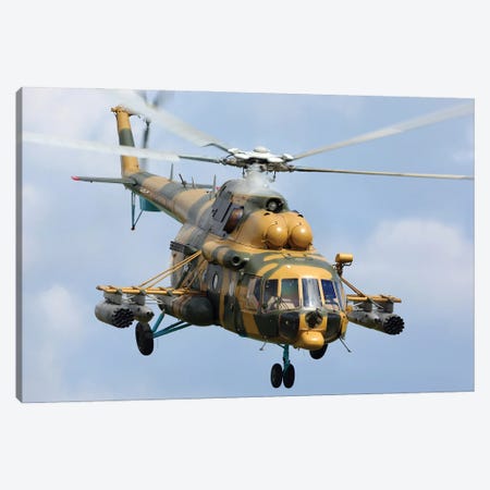 Mil Mi-171Sh Transport Helicopter Of The Kazhakhstan Air Force In Flight Canvas Print #TRK4073} by Artem Alexandrovich Canvas Print